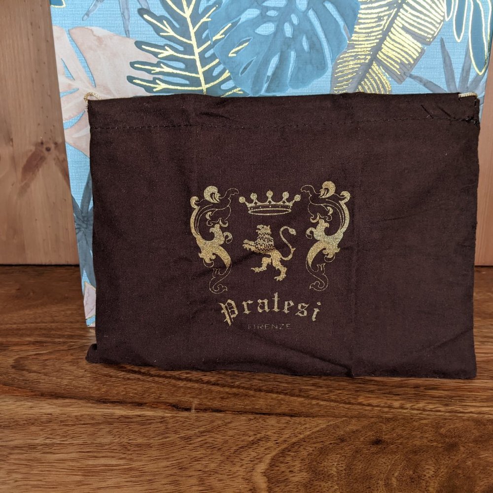 Pratesi Firenze Leather Clutch Crossbody Bag Italy - Picture 10 of 10